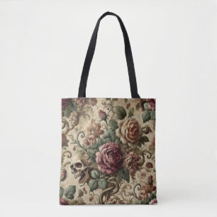 Tote Bag Crématoire en bois de rose - Crâne gothique & Baro