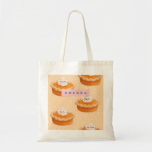 Tote Bag Crème à tarte à Citrouille d'automne personnalisée