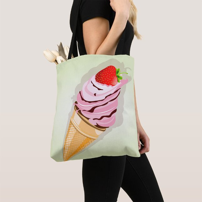 Tote Bag Crème De Glace À La Fraise (Créateur téléchargé)