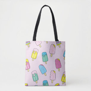 Tote Bag Crème glacée mignonne : motif de fruits.