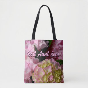 Tote Bag Crème rose Hydrangeas jaune rose floral meilleure