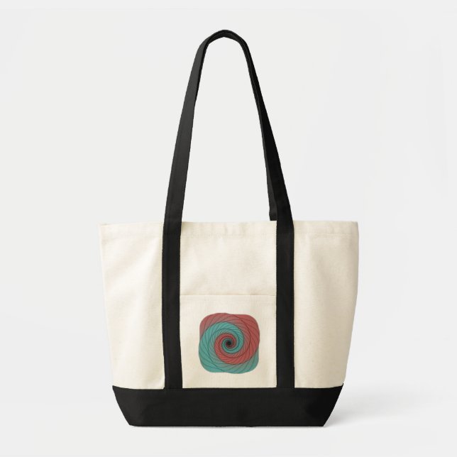 Tote Bag Crimson and Teal Vortex (Devant)