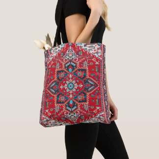 Tote Bag Crimson Heirloom : Patrimoine marocain Rug Art