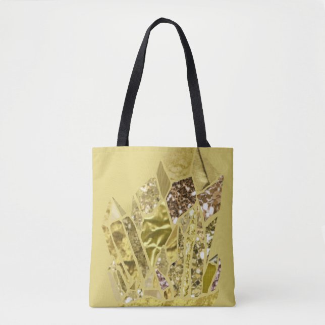 Tote Bag Cristaux de Parties scintillant Gold Faux (Devant)