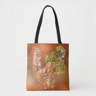 Tote Bag Cristaux de Parties scintillant Sienna Coral & Gol