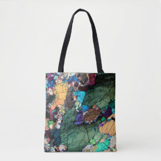 Tote Bag cristaux de roche colorés et géométriques de