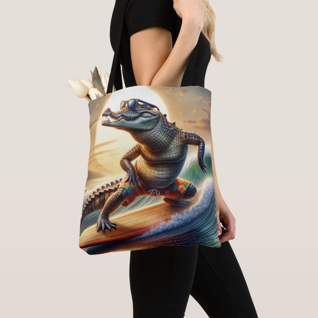 Tote Bag Crocodile en surf (De près)