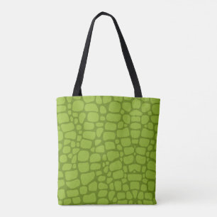 Tote Bag Crocodile Grandes vertes Sauvage peau d'animal mot
