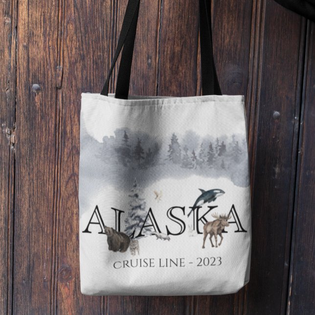 Tote Bag Croisière en Alaska Croisière sur mesure Ours Oie (Créateur téléchargé)