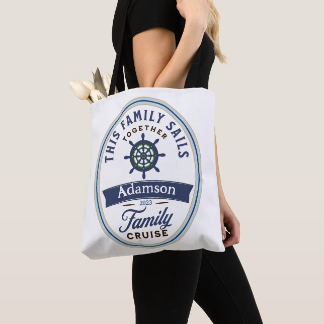 Tote Bag Croisière familiale personnalisable (De près)