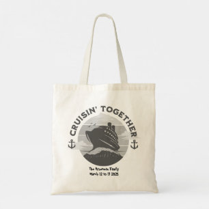 Tote Bag Croisière noire et blanche mignonne PERSONNALISER