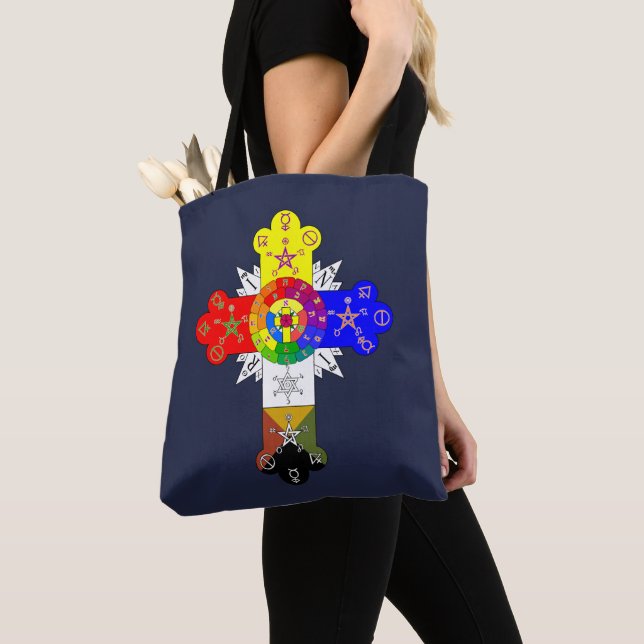Tote Bag Croix franc-maçonnique (De près)