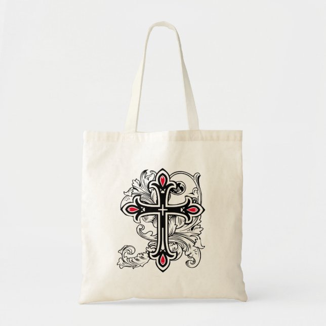 Tote Bag Croix gothique (Devant)