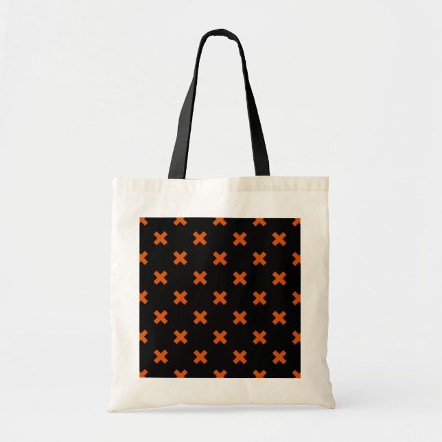 Tote Bag Croix orange sur le noir (Devant)