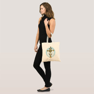 Tote Bag Croix Orthodoxe Dorée Symbole Religieux