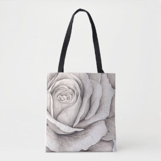 Tote Bag Croquis de rose 