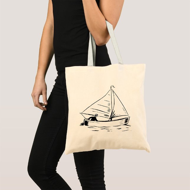Tote Bag Croquis de voilier (Créateur téléchargé)