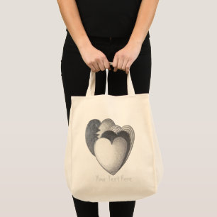 Tote Bag croquis noir et blanc rugueux art original