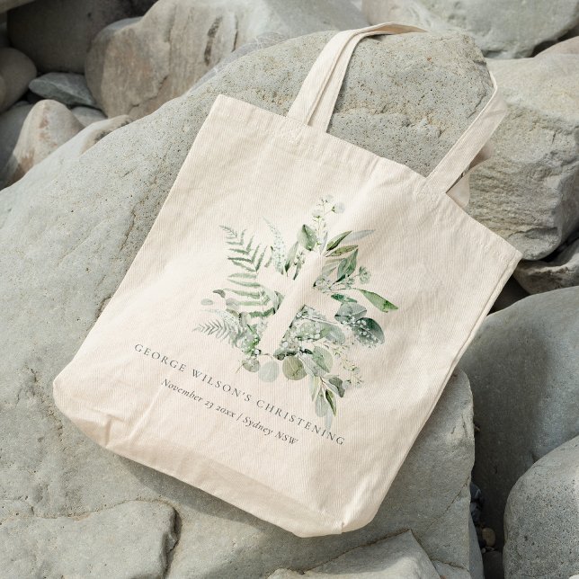 Tote Bag Croyant Rustique Eucalyptus Fern Folid (Créateur téléchargé)