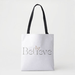Tote Bag Croyez au Papillon, Cadeau de Bien-être Inspiratio