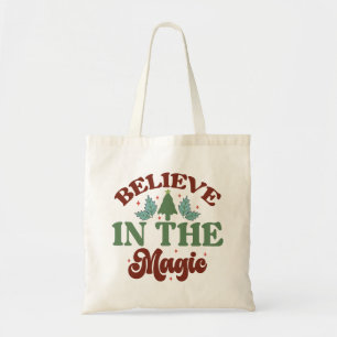 Tote Bag Croyez en la magie des fêtes de Noël rétro