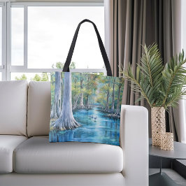 Tote Bag Crystal Clear Blue Water River,
