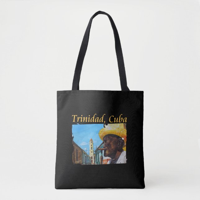 Tote Bag Cuba - Trinidad Cubain Cigar Art (Devant)
