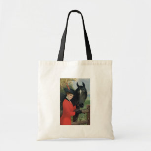Tote Bag Cube équestre en sucre de cheval de manteau rouge