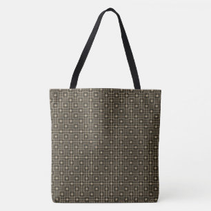 Tote Bag Cubes Et Cubes Filtrés Pointés Motif Chinois