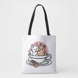 Tote Bag Cuddin en coupe - Tea Time adorable