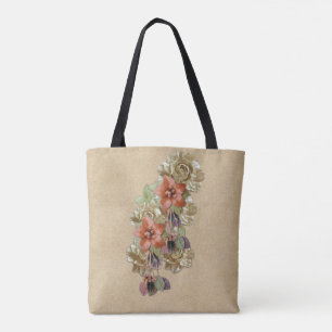 Tote Bag Cuir et velours