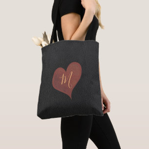 Tote Bag Cuir noir personnalisé