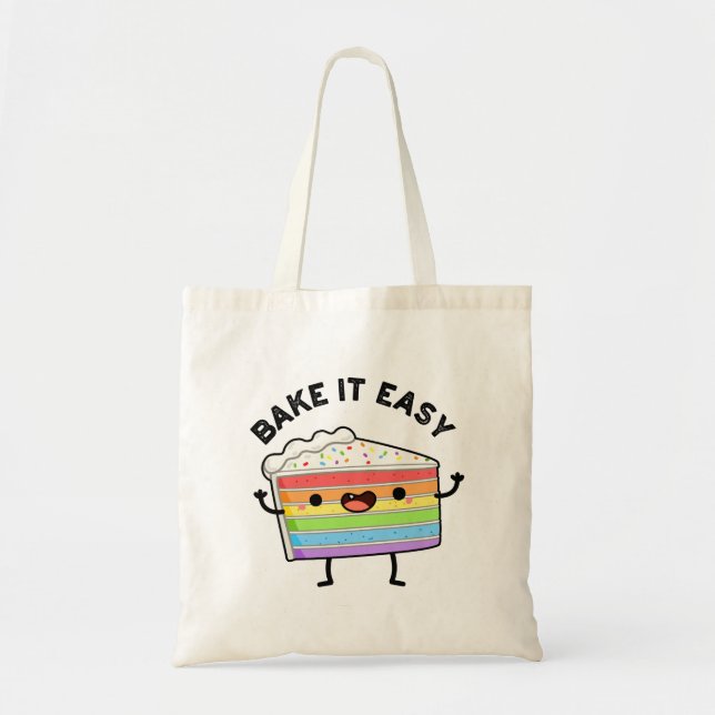 Tote Bag Cuire Il Facile Fâcheux Pun De Gâteau (Devant)