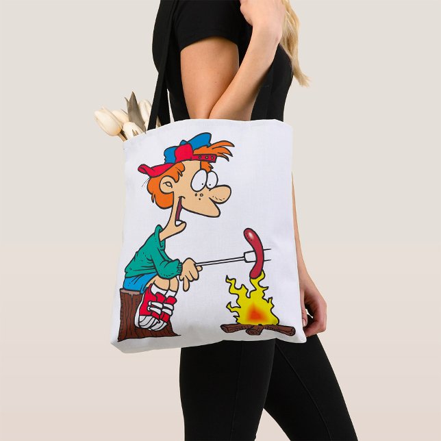 Tote Bag Cuisine Sur Un Feu De Campagne (Créateur téléchargé)