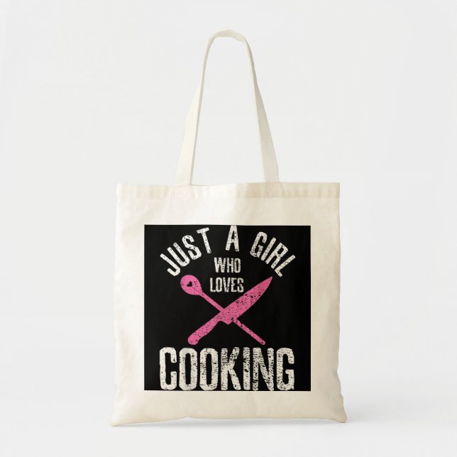 Tote Bag Cuisiner Juste Une Fille Qui Aime Le Chef Cuisine  (Devant)