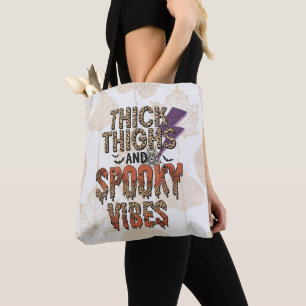 Tote Bag Cuisse épaisse et Vibes Éffrayantes Halloween en o