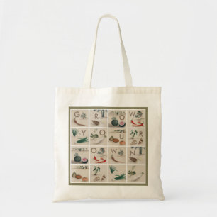 Tote Bag Cultiver vos propres légumes Carrés d'illustrati