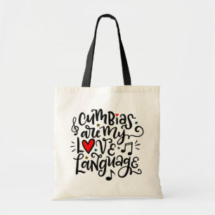 Tote Bag Cumbias sont My Love Language, Spanglish Lettering