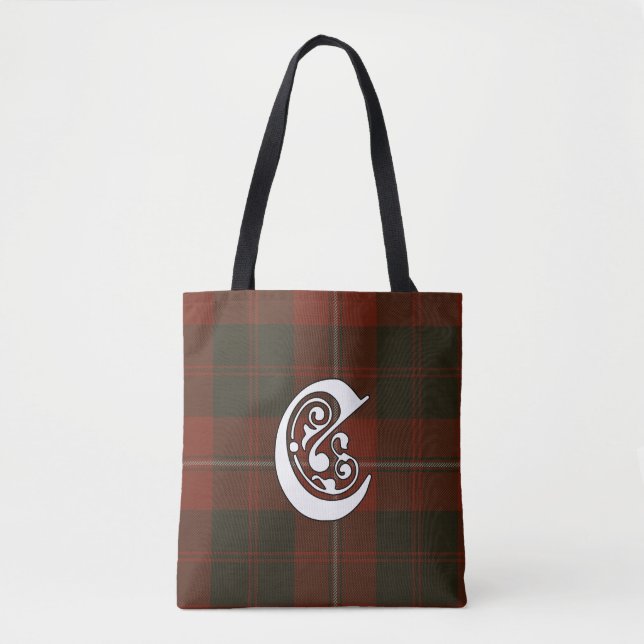 Tote Bag Cunningham Clan Tartan Monogram (Devant)
