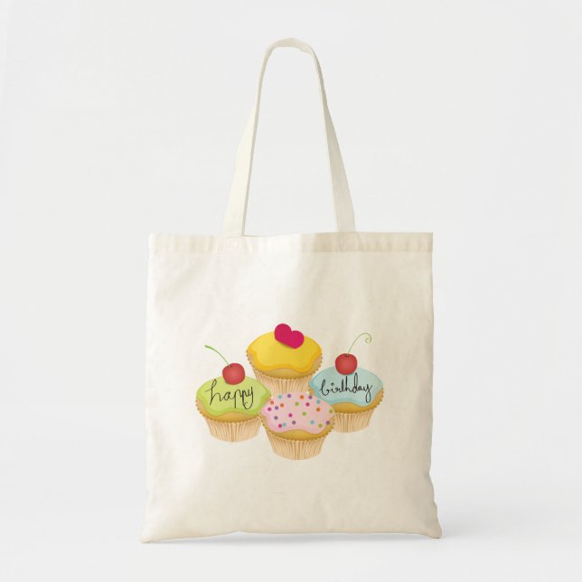 Tote Bag Cupcakes d'anniversaire (Devant)