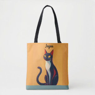 Tote Bag Curieux chat