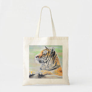 Tote Bag Curieux tableau de tigre