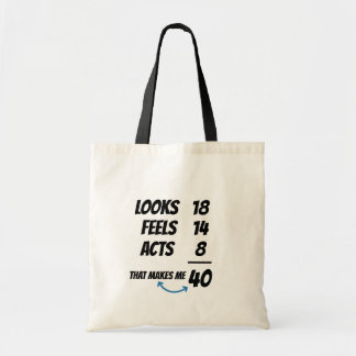 Tote Bag Custom Age Equation Funny Personalized Birthday 