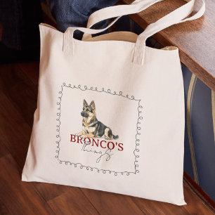 Tote Bag Custom German Shepherd Portrait Chien