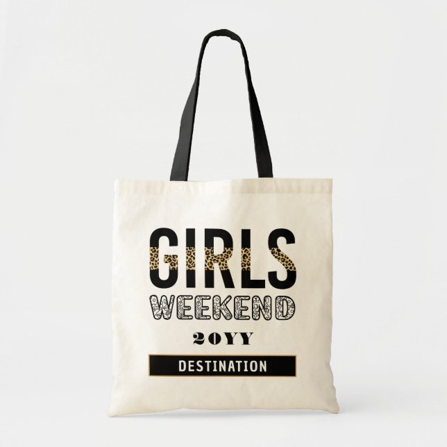 Tote Bag Custom Girls Week-end Girls Trip Vacances (Devant)