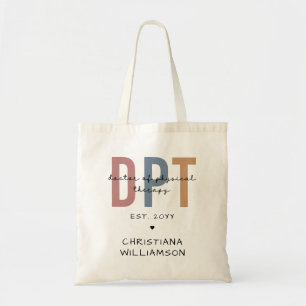 Tote Bag Custom Name DPT Doctor of Physical Therapy
