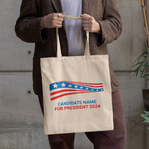 Tote Bag Custom Political Campaign American Flag Template