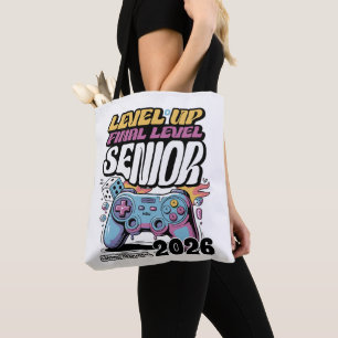 Tote Bag Custom Senior Class of 2026, Funny Gamer Graduate