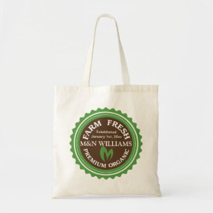 Tote Bag Customisez votre logo organique nommé de ferme