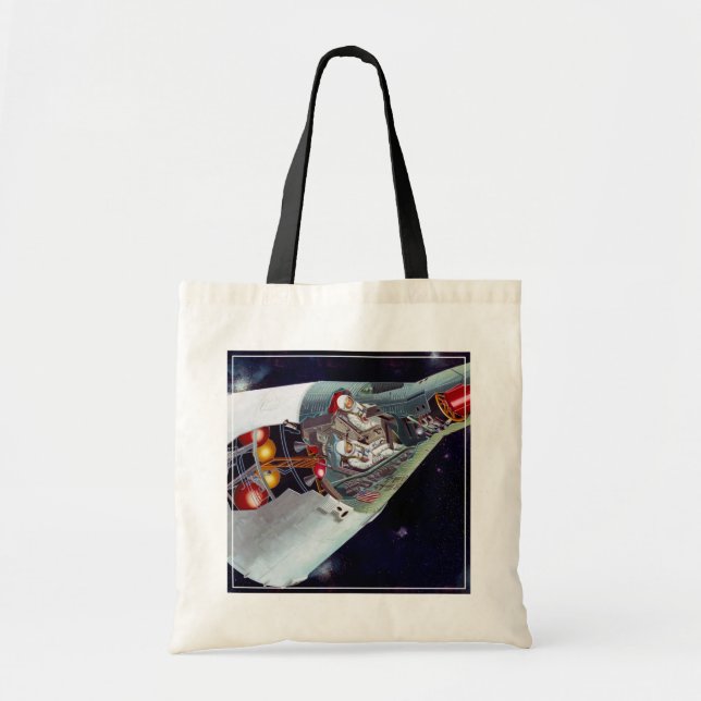 Tote Bag Cutaway Un Appareil Spacecraft Gemini À Deux Perso (Devant)
